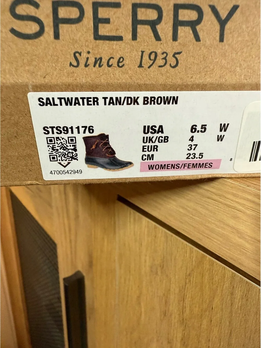 Sperry Saltwater Women's 6.5W Brown Leather Waterproof Boots
